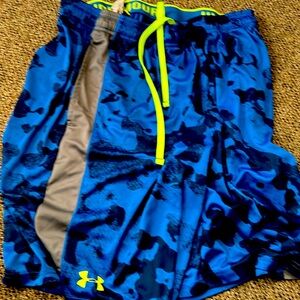 Under armour shorts(Lime Green and blue)